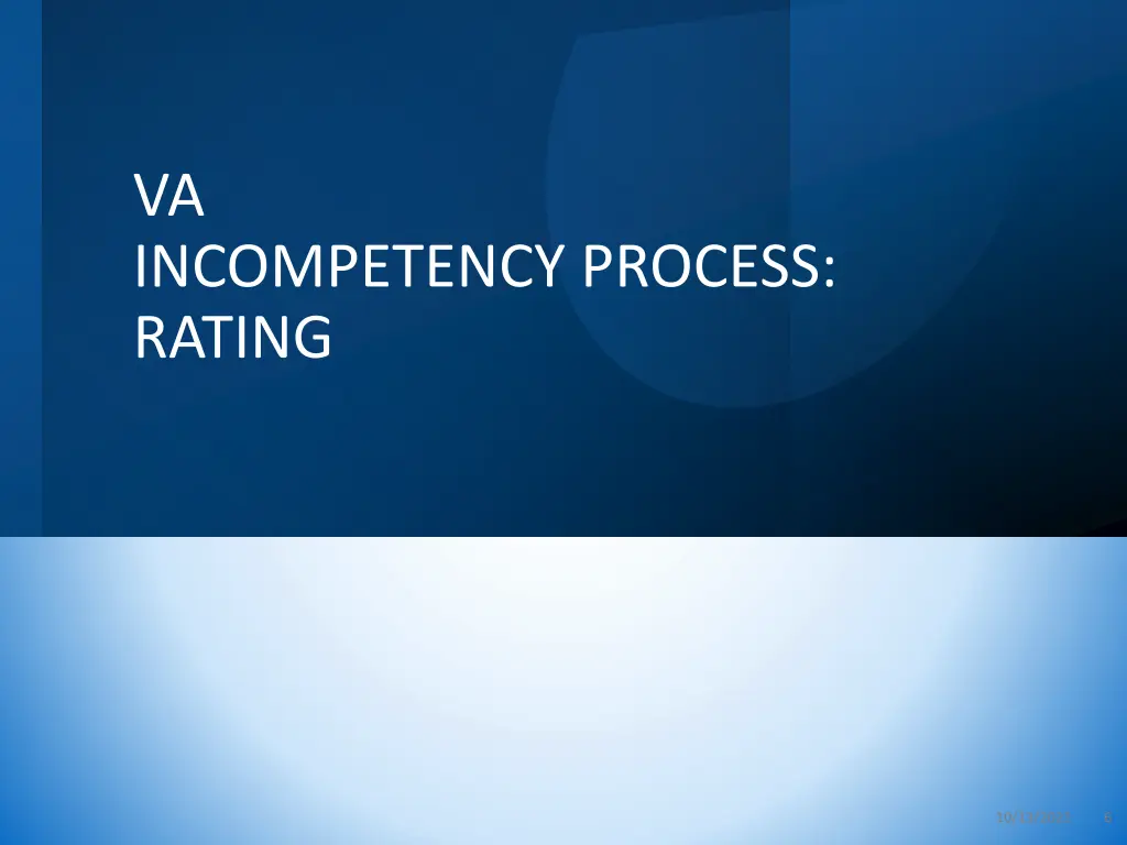 va incompetency process rating