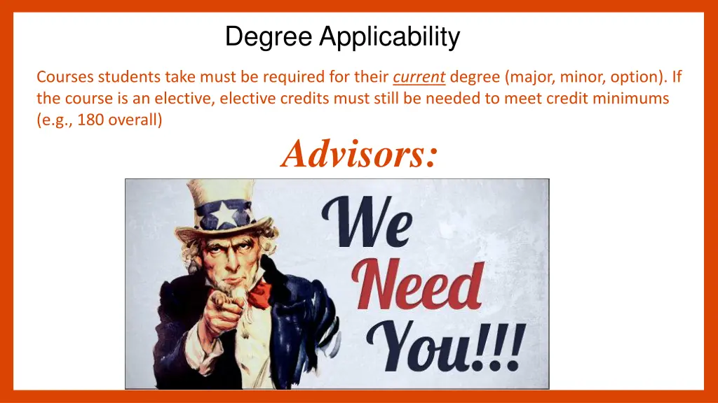 degree applicability