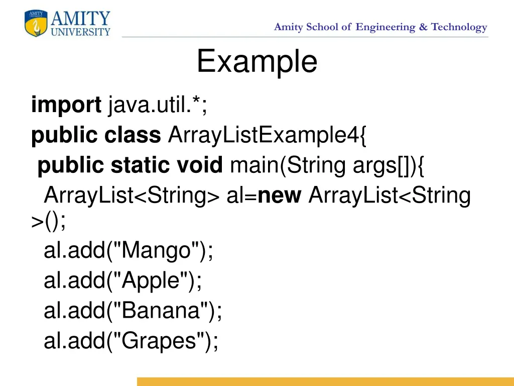 amity school of engineering technology example 1