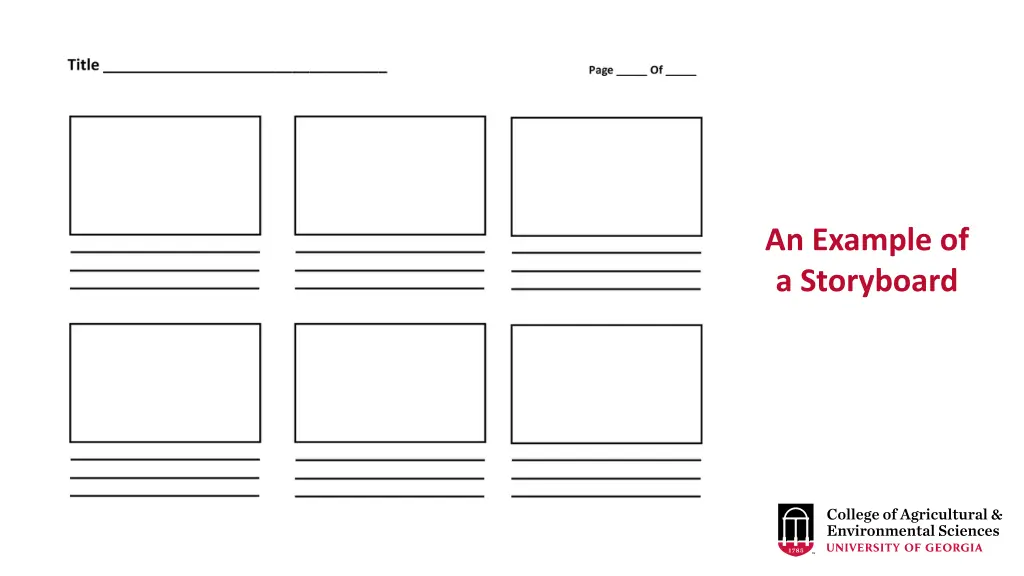 an example of a storyboard