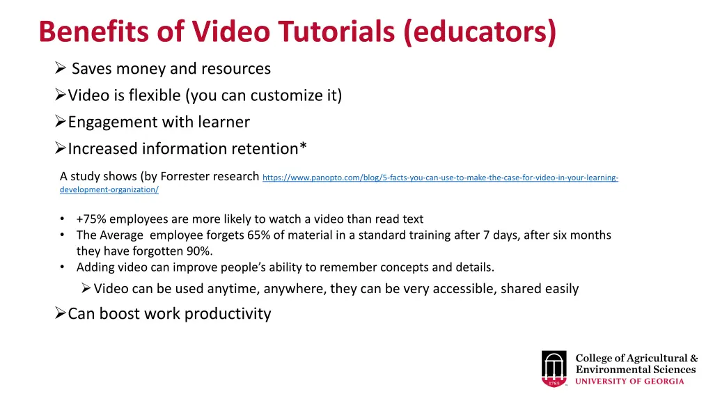 benefits of video tutorials educators saves money