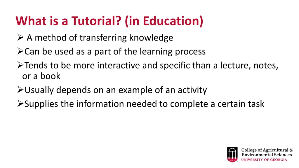 what is a tutorial in education a method