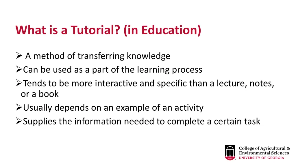 what is a tutorial in education