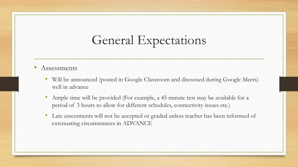 general expectations 1