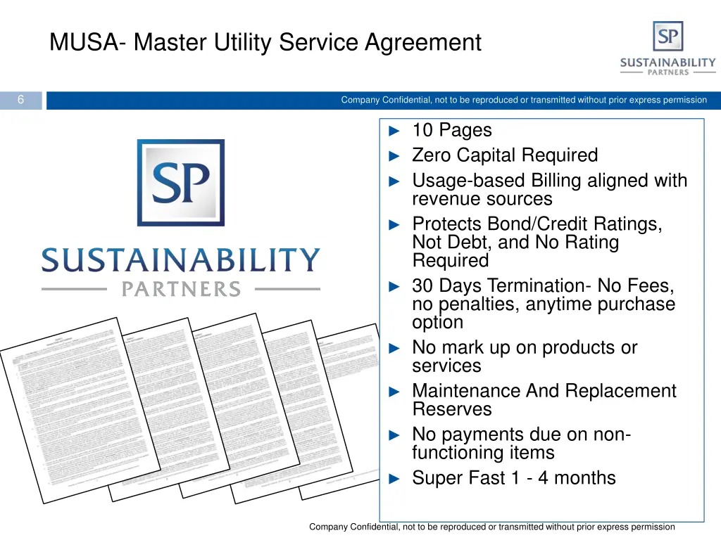 musa master utility service agreement