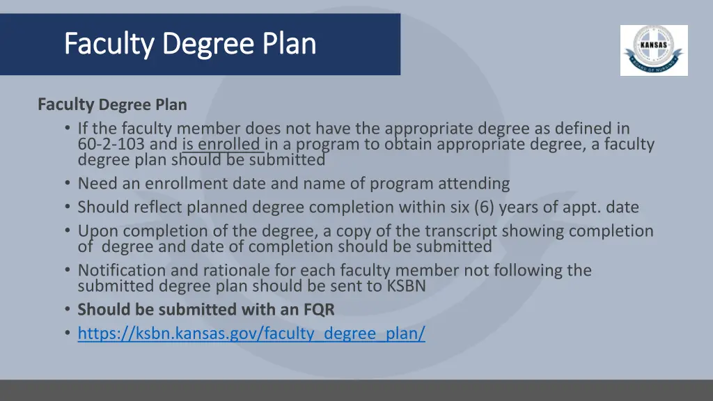 faculty degree plan faculty degree plan