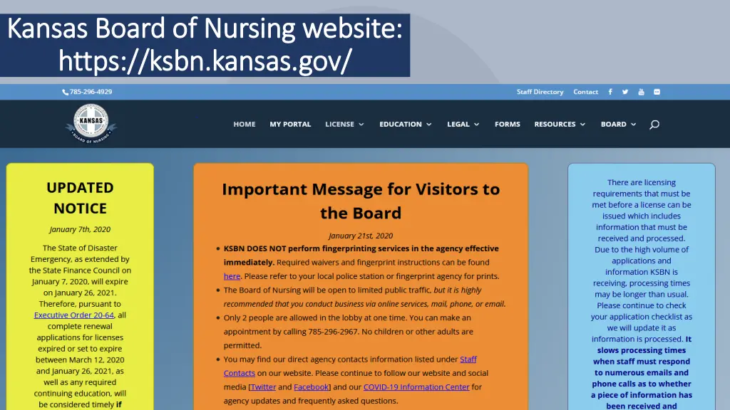 kansas board of nursing website kansas board