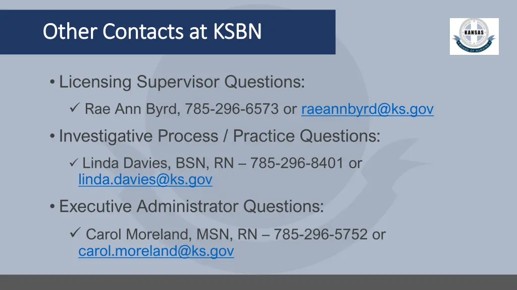 other contacts at ksbn other contacts at ksbn