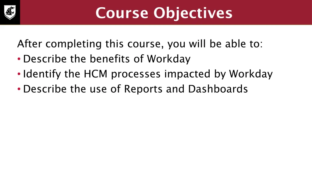 course objectives