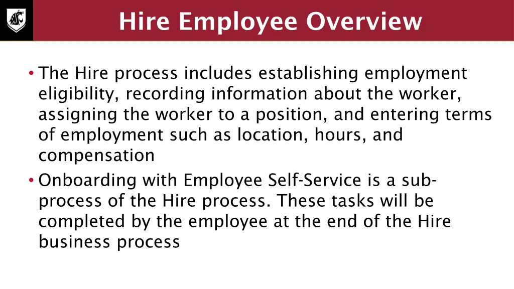 hire employee overview