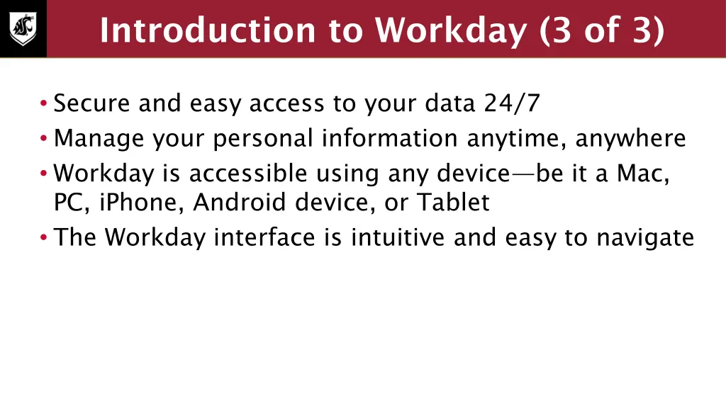 introduction to workday 3 of 3