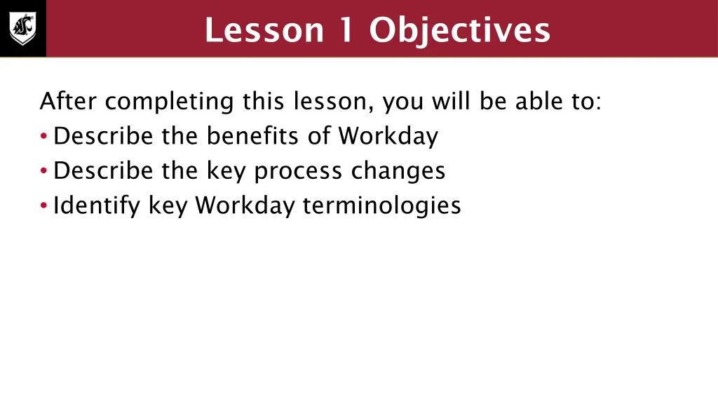 lesson 1 objectives