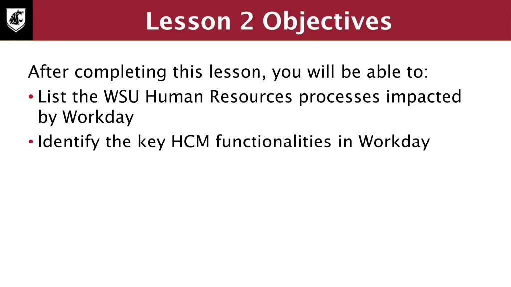 lesson 2 objectives