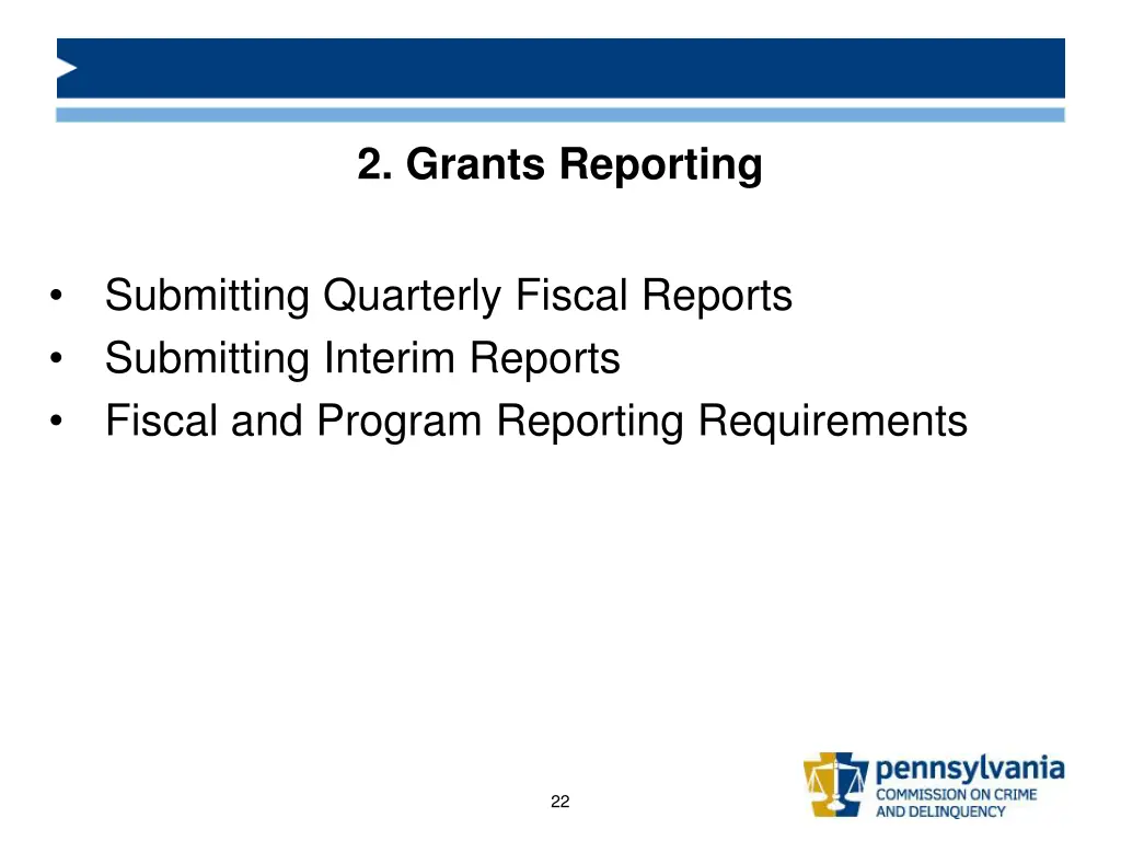 2 grants reporting