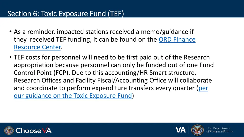 section 6 toxic exposure fund tef section 6 toxic