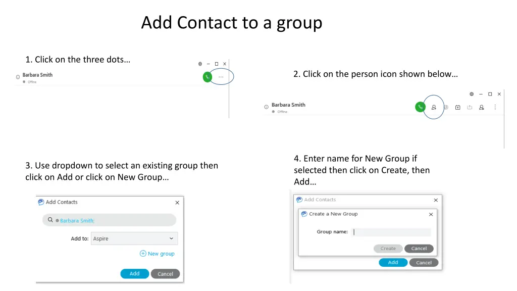 add contact to a group