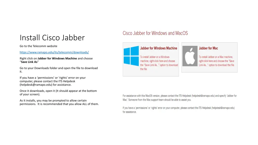 install cisco jabber