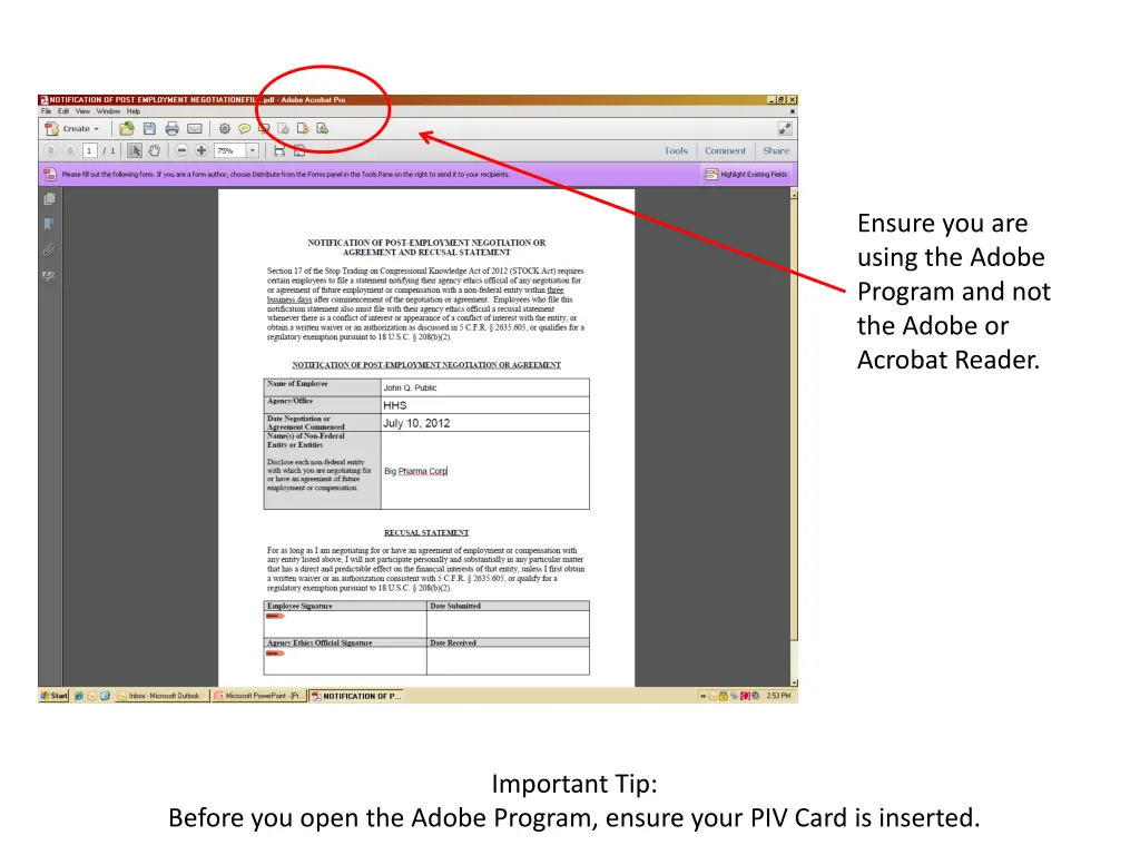 ensure you are using the adobe program