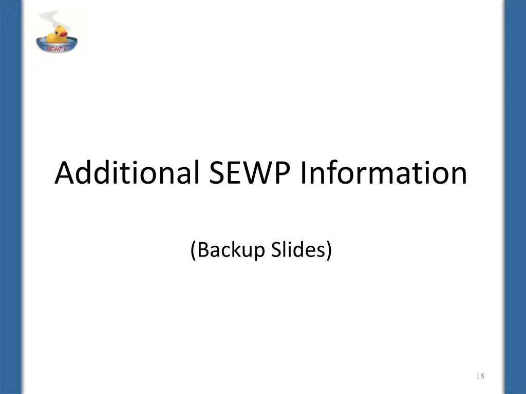 additional sewp information