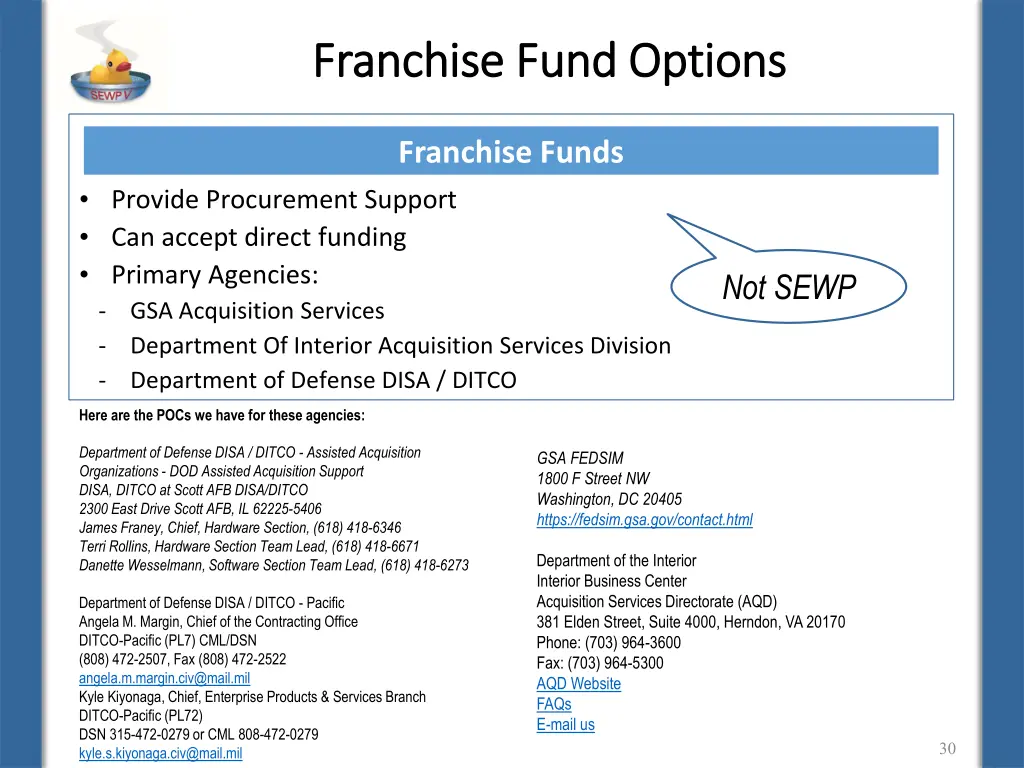 franchise fund options franchise fund options