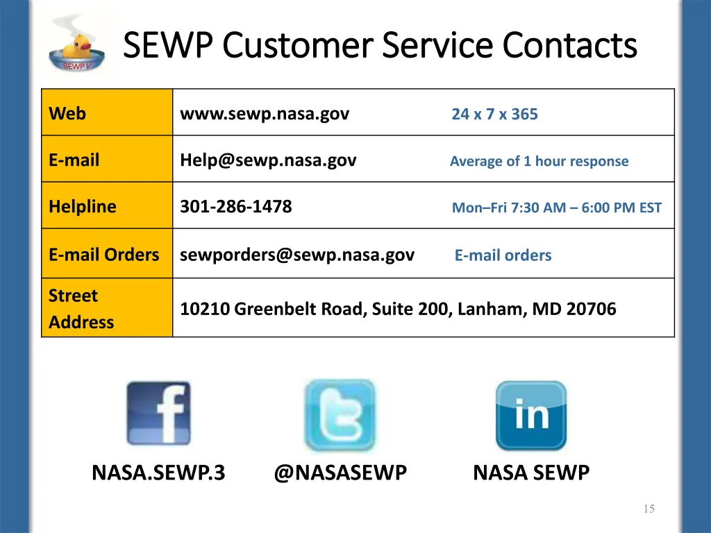 sewp customer service contacts sewp customer