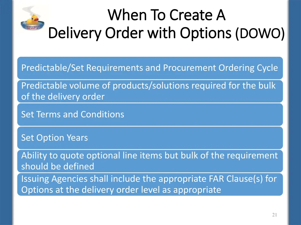 when to create a when to create a delivery order