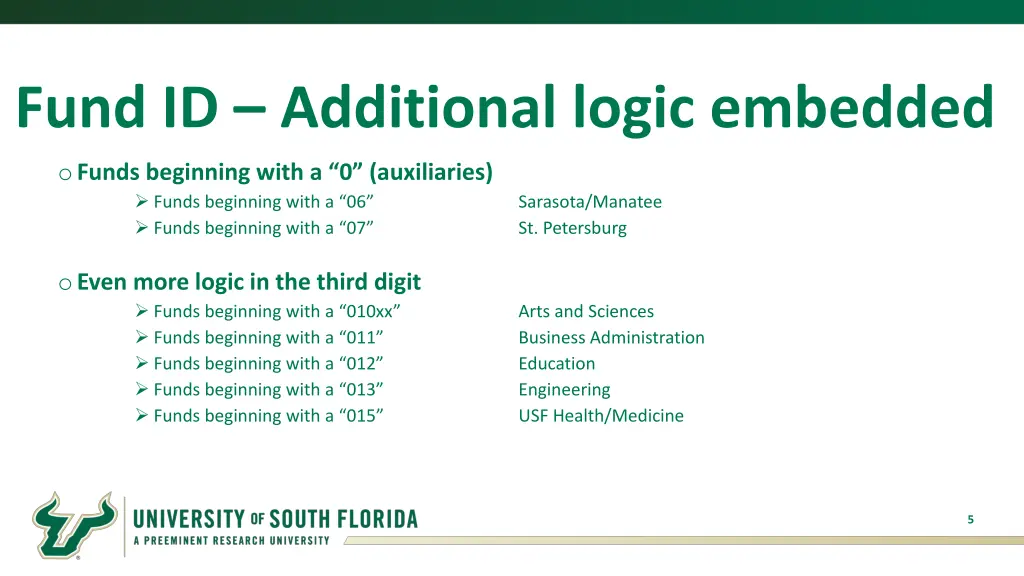 fund id additional logic embedded