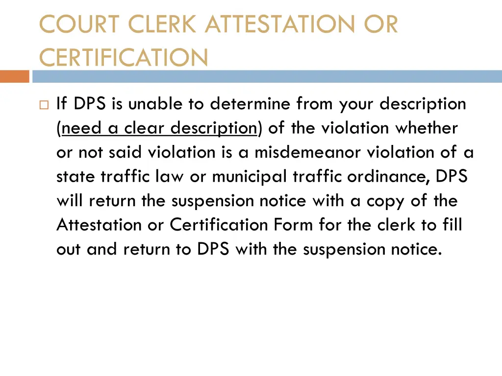 court clerk attestation or certification