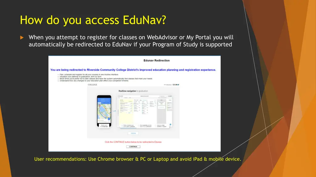 how do you access edunav