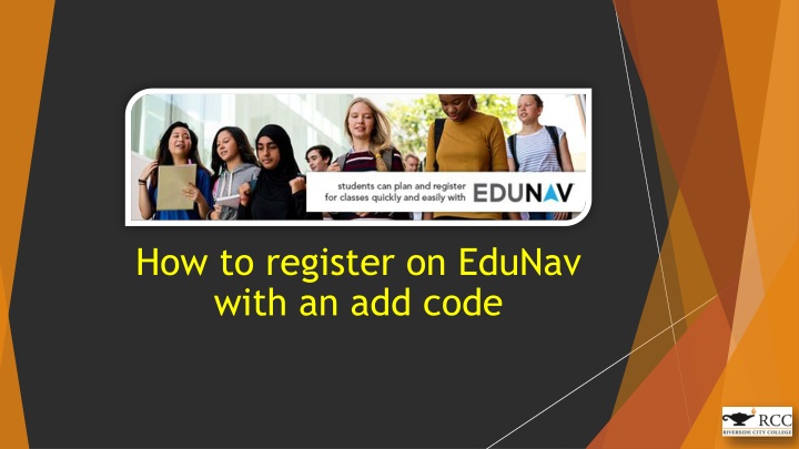 how to register on edunav with an add code