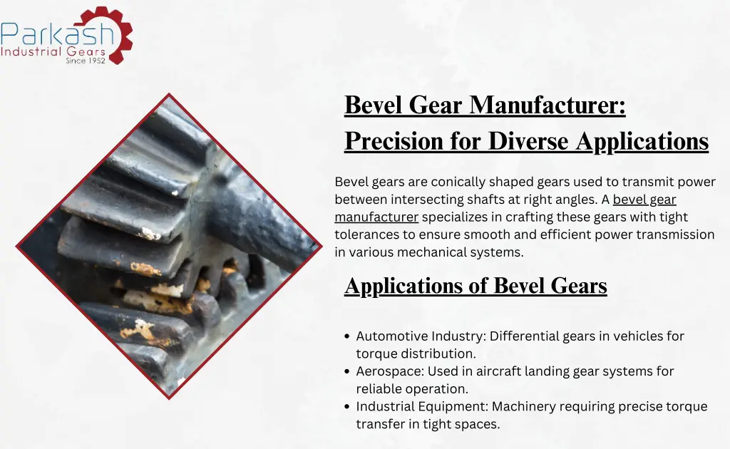 bevel gear manufacturer precision for diverse