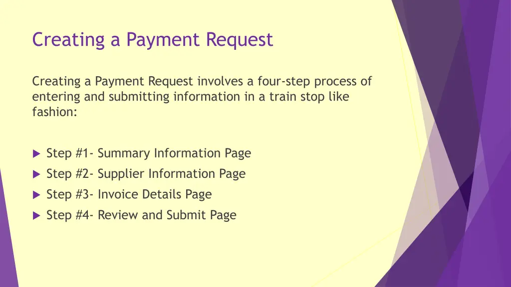 creating a payment request