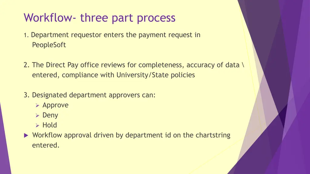 workflow three part process