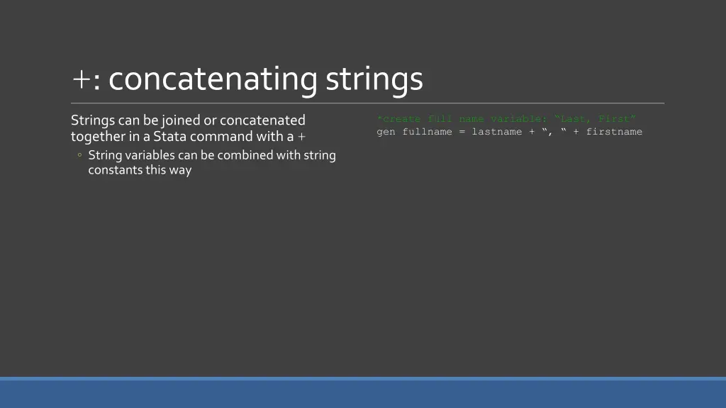 concatenating strings