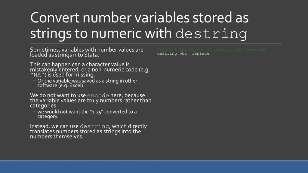 convert number variables stored as strings