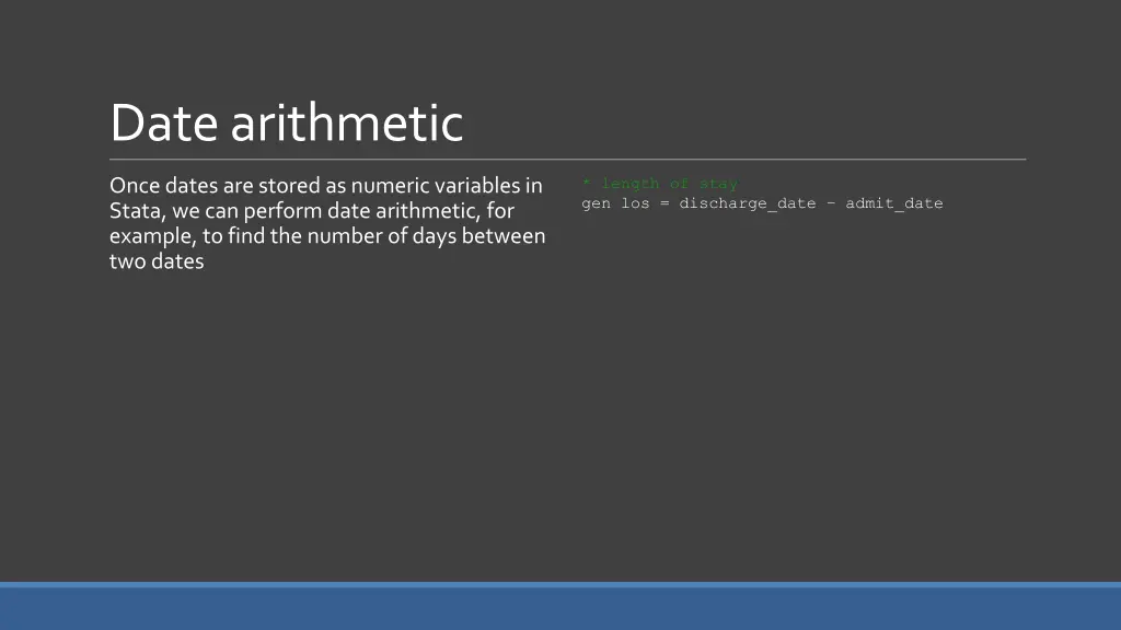 date arithmetic