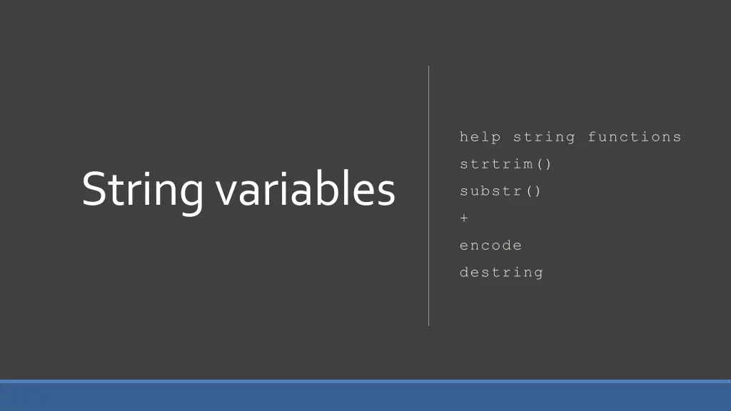 help string functions