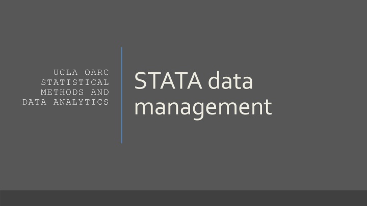 ucla oarc statistical methods and data analytics