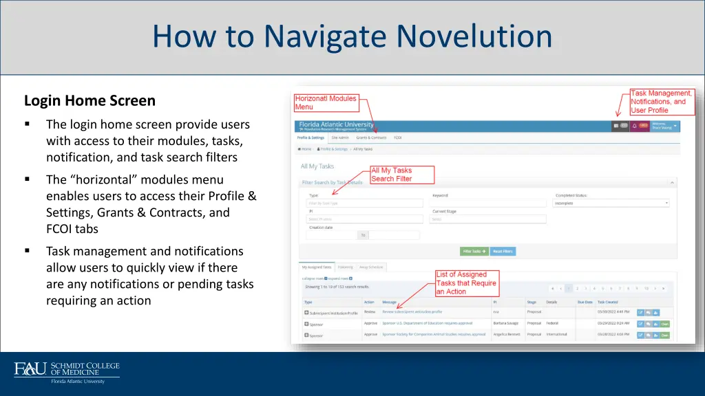 how to navigate novelution