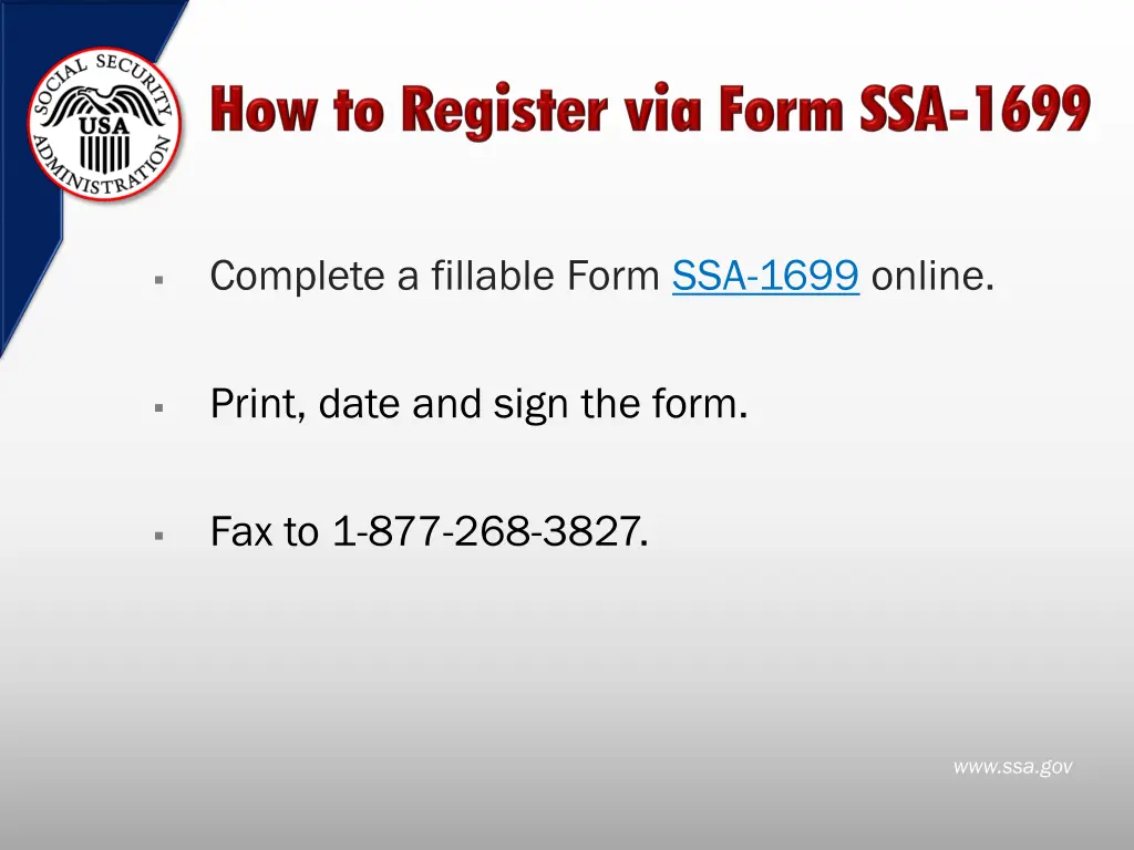 complete a fillable form ssa 1699 online