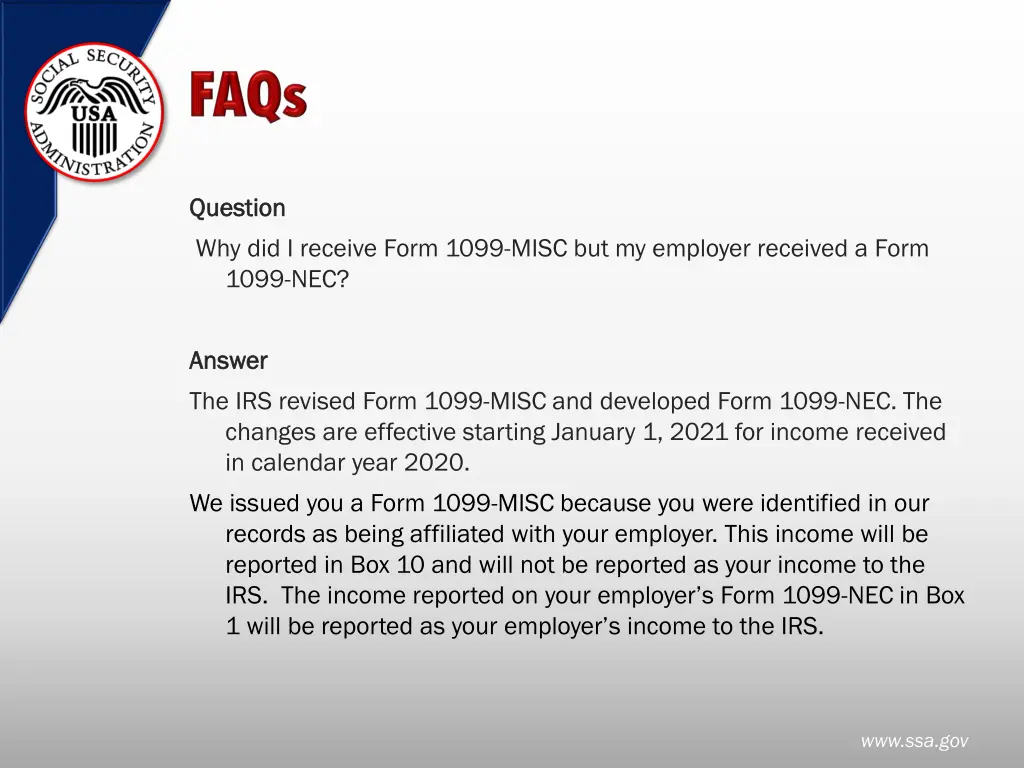 question question why did i receive form 1099