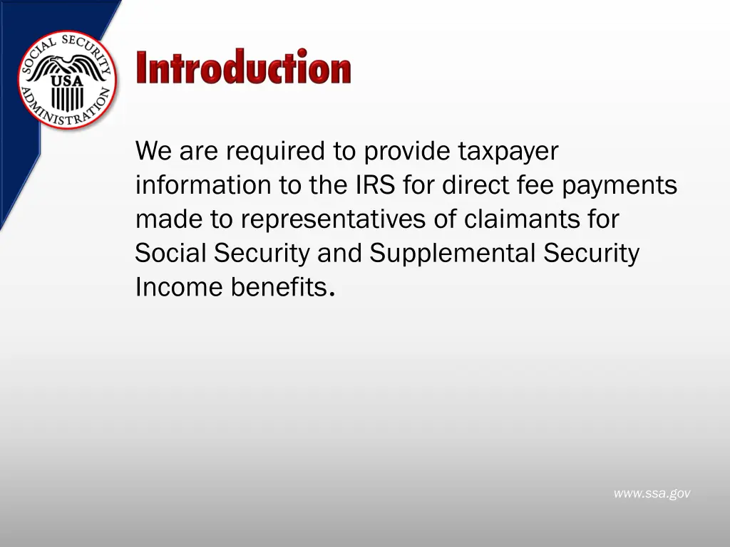 we are required to provide taxpayer information