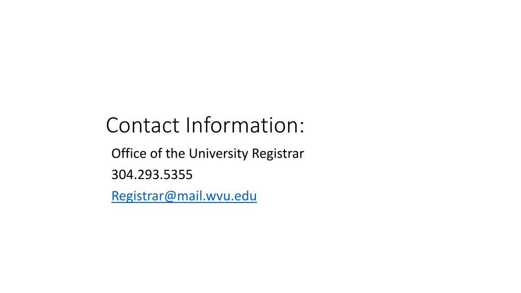 contact information