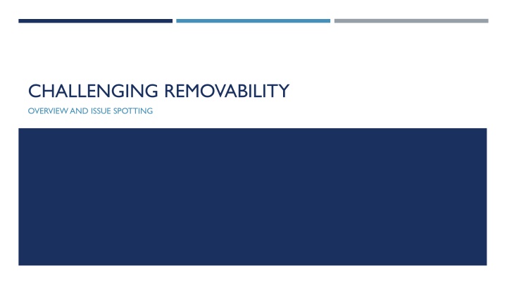 challenging removability