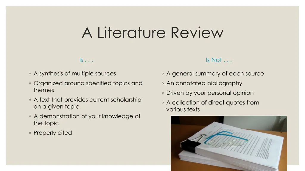 a literature review