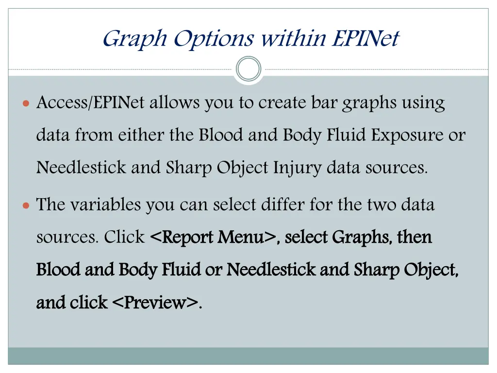 graph options within epinet