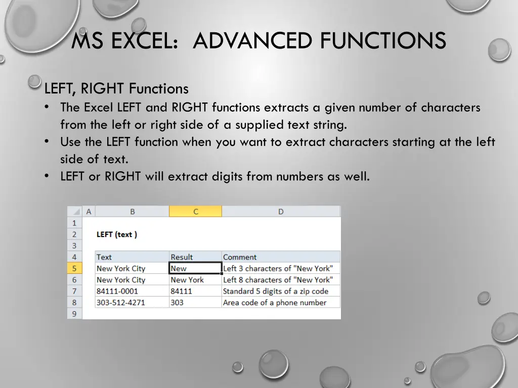 ms excel advanced functions 2