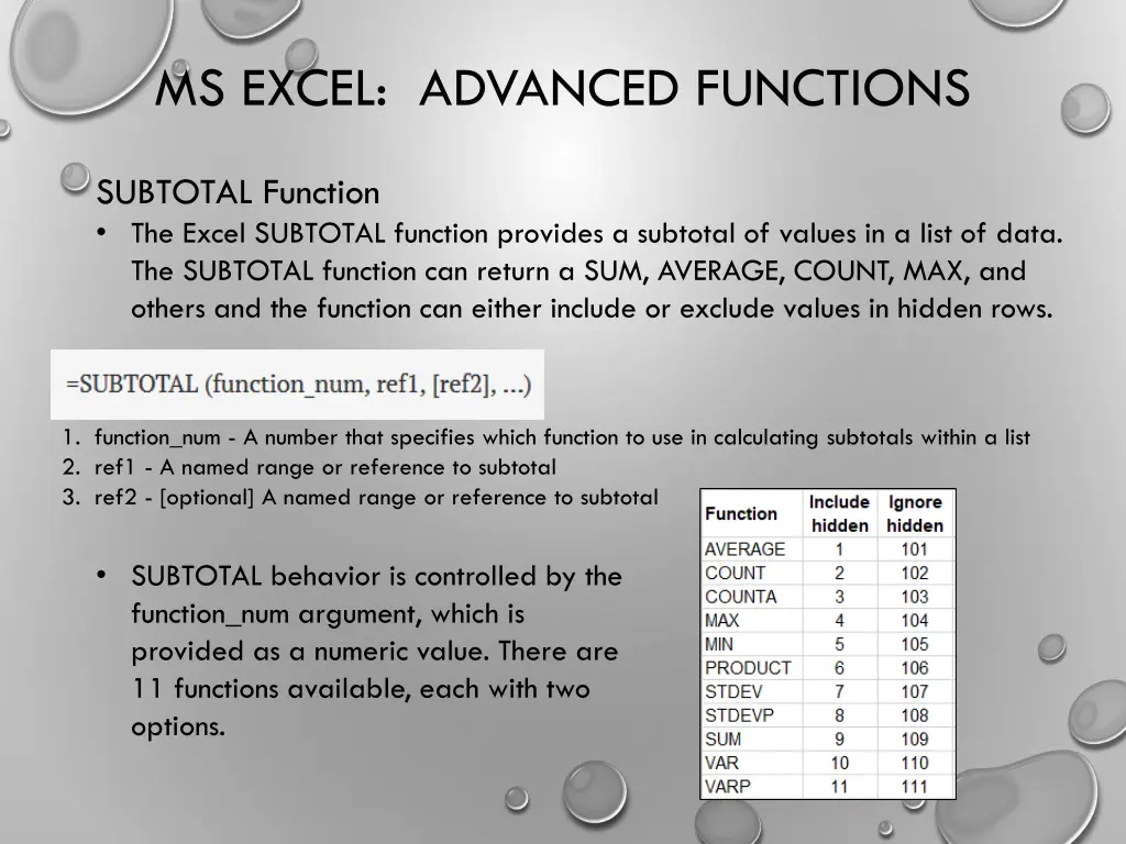 ms excel advanced functions 3