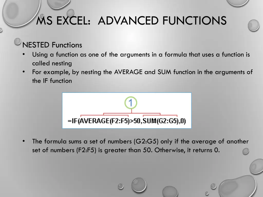 ms excel advanced functions 6