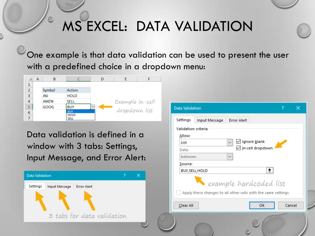 ms excel data validation 1